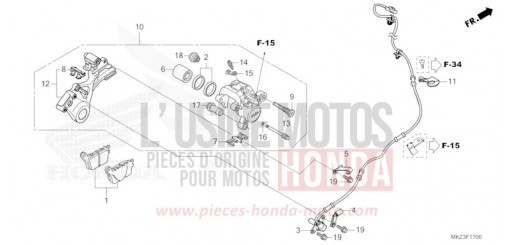 REAR BRAKE CALIPER CBR600R3R de 2024